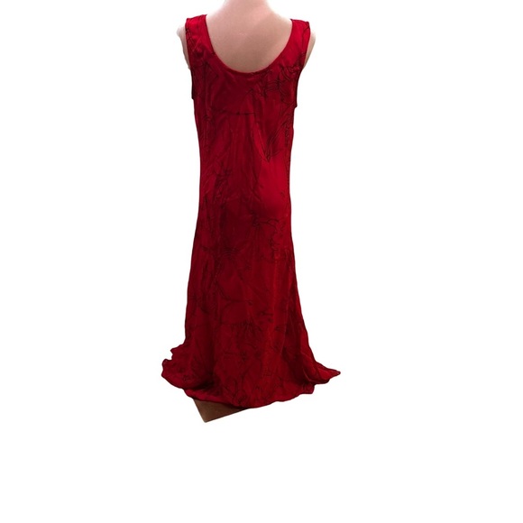 Chico's Red Sleeveless Flared Dress Women's Vintage Size 2 - Picture 4 of 9